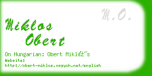 miklos obert business card